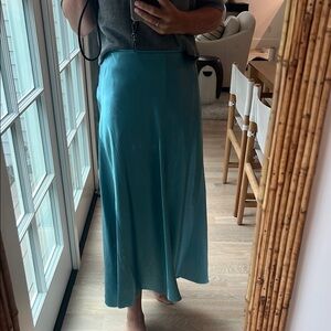 Vince Blue A-Line Maxi Skirt Resort Wear